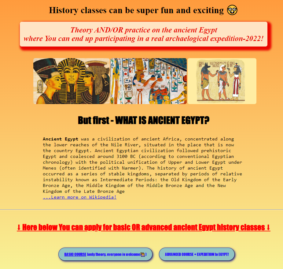 Ancient Egypt Project